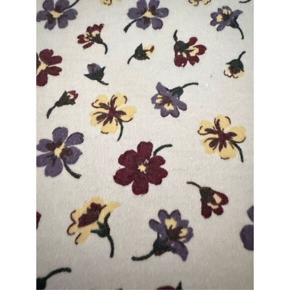 Bobbie Brooks women’s vintage 90s Medium pansies floral turtleneck shirt top pan - Picture 3 of 4